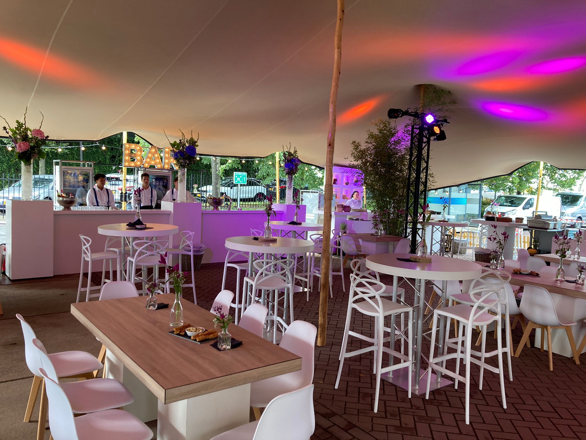 Alphatentevent-Vlaardingen-Rotterdam-flextent-15,0 x 20,0 meter-personeelsfeest-100 jarig bestaan